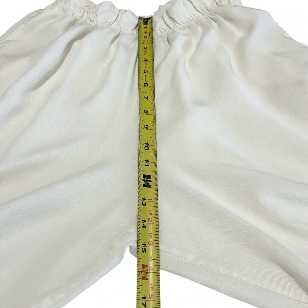 Bryn Walker 100% Linen Pull On Crop Wide Leg OSCA Pant Ivory Womens M Casual USA - Picture 13 of 14